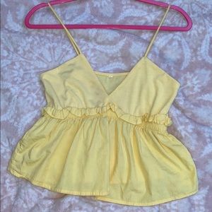 Cute yellow cropped top